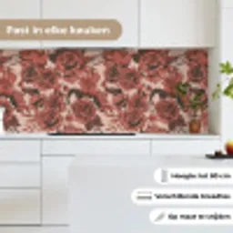 Roos - Patroon - Bloemen keuken achterwand 2 middel 871 -sfeer4_NL