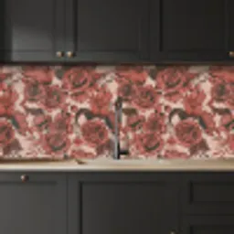 Roos - Patroon - Bloemen keuken achterwand 2 middel 871 -sfeer1
