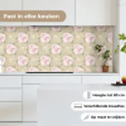 Roos - Patronen - Bloemen keuken achterwand 2 middel 871 -sfeer4_NL