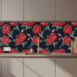 Rozen - Bloem - Patroon - Rood keuken achterwand 2 middel 871 zz_3dshopping