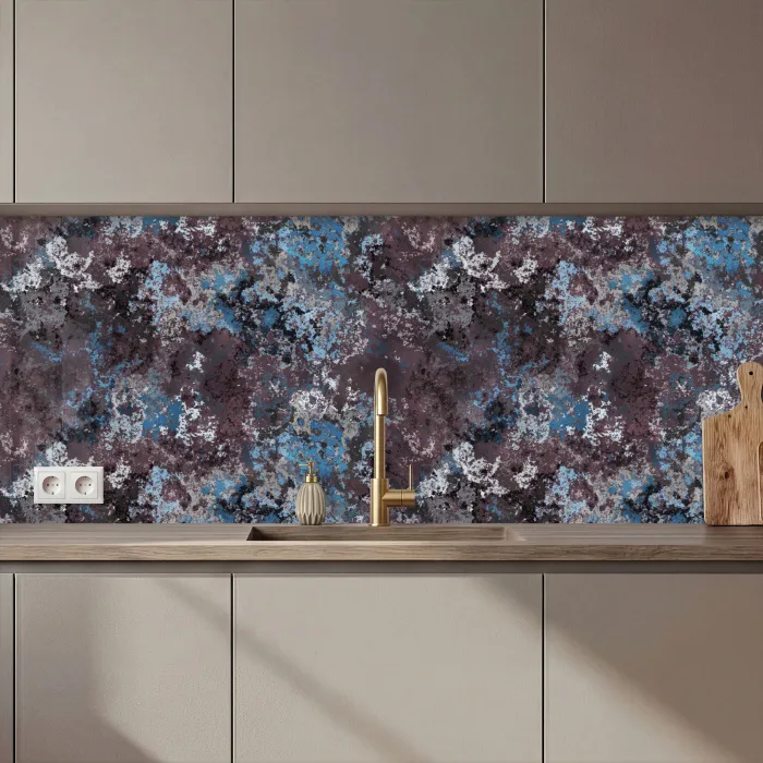 Roest - Blauw - Bruin - Vlekken keuken achterwand 2 middel 871 zz_3dshopping