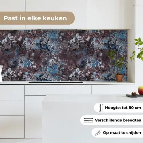 Roest - Blauw - Bruin - Vlekken keuken achterwand 2 middel 871 -sfeer4_NL
