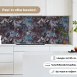 Roest - Blauw - Bruin - Vlekken keuken achterwand 2 middel 871 -sfeer4_NL