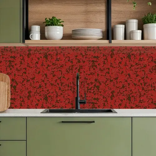 Roest - Rood - Vlekken keuken achterwand 2 middel 871 -sfeer3