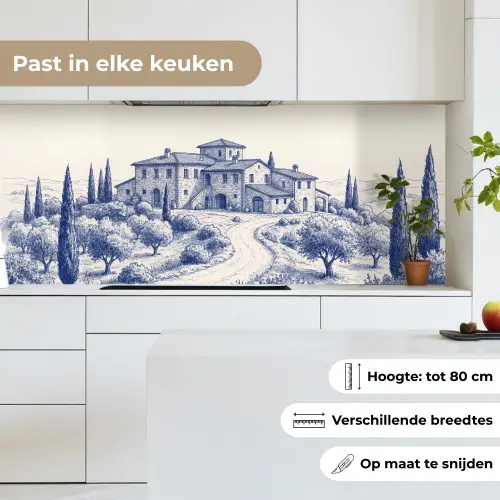 Rustiek - Landgoed - Blauw keuken achterwand 2 middel -sfeer4_NL