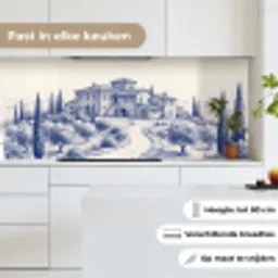 Rustiek - Landgoed - Blauw keuken achterwand 2 middel -sfeer4_NL