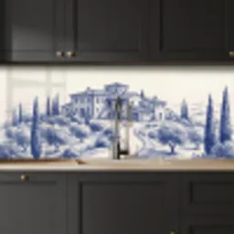Rustiek - Landgoed - Blauw keuken achterwand 2 middel -sfeer1