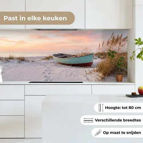 Rustiek - Roeiboot - Zandstrand keuken achterwand 2 middel -sfeer4_NL