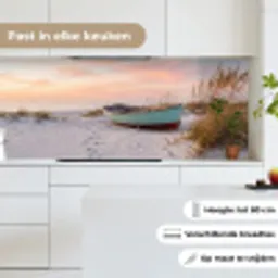 Rustiek - Roeiboot - Zandstrand keuken achterwand 2 middel -sfeer4_NL