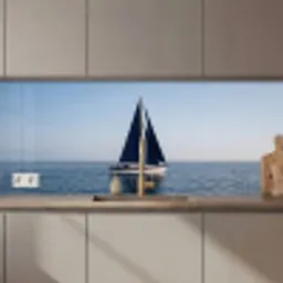 Zeilboot - Zee - Blauw keuken achterwand 2 middel zz_3dshopping