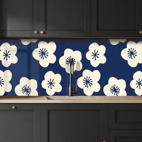 Sakura - Wit - Patroon - Japan keuken achterwand 2 middel 871 -sfeer1