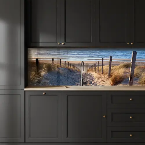 Zand - Strand - Duin - Zee - Zomer keuken achterwand 2 groot -sfeer1