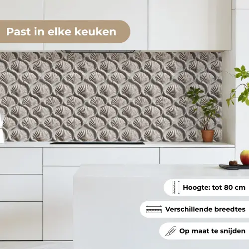Zand - Schelpenvorm - Grijs keuken achterwand 2 middel 871 -sfeer4_NL