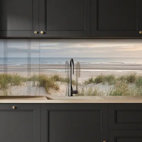 Zandstrand - Bewolkt - Duinen keuken achterwand 2 middel -sfeer1