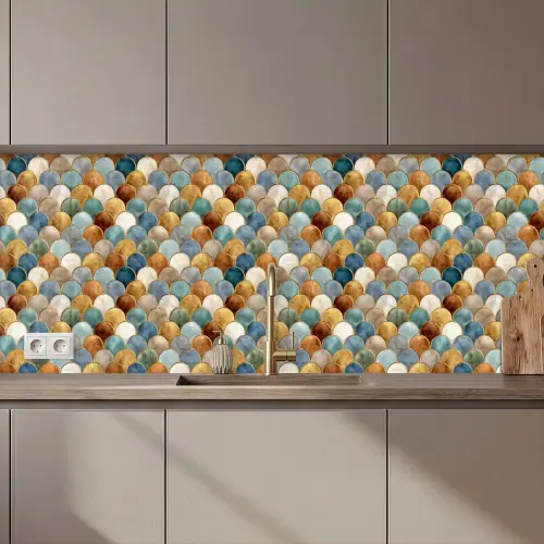 Schubvorm - Aardetinten - Metallic - Glans keuken achterwand 2 middel 871 zz_3dshopping