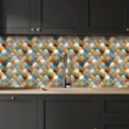 Schubvorm - Aardetinten - Metallic - Glans keuken achterwand 2 middel 871 -sfeer1