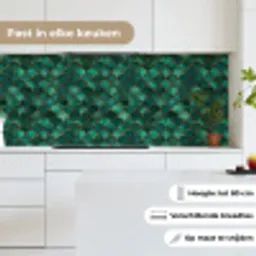 Schubben - Structuur - Diepgroene - Goud keuken achterwand 2 middel 871 -sfeer4_NL