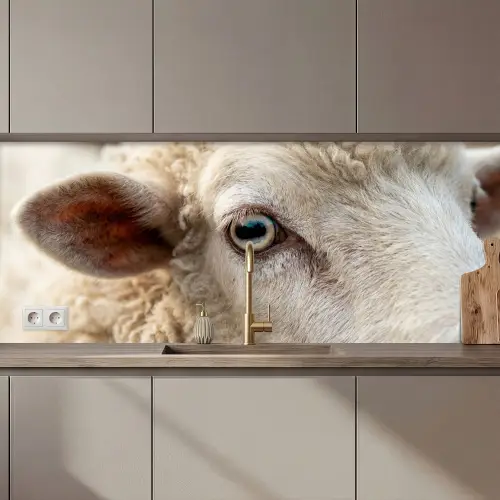 Schaap - Oog - Wit keuken achterwand 2 middel zz_3dshopping