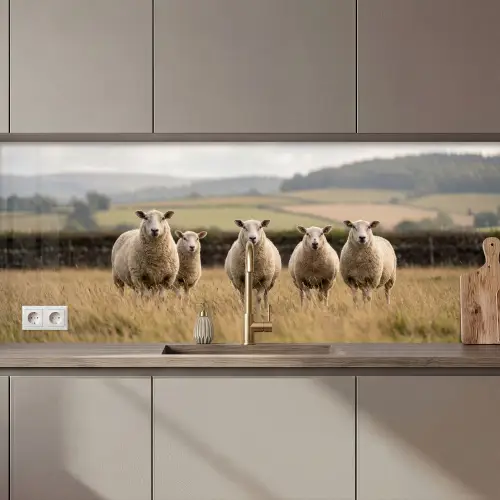 Schapen - Weidenlandschap - Heuvels keuken achterwand 2 middel zz_3dshopping