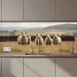 Schapen - Weidenlandschap - Heuvels keuken achterwand 2 middel zz_3dshopping
