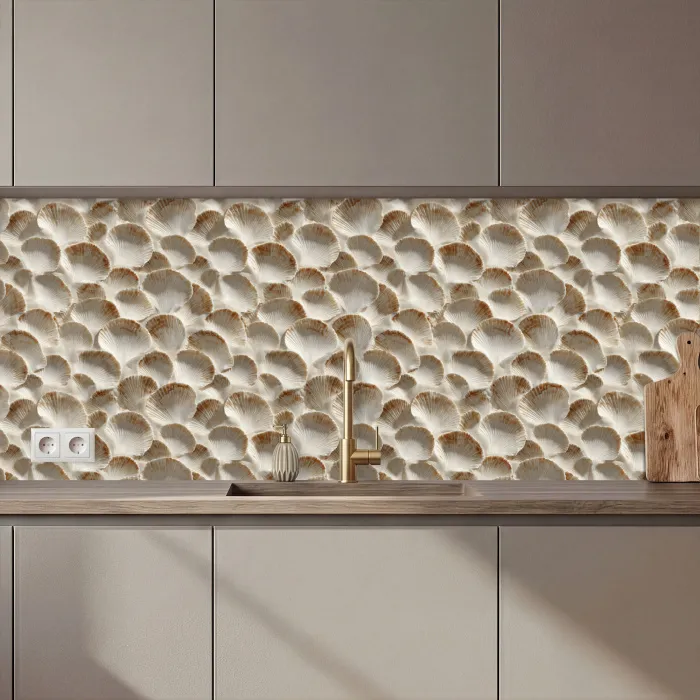 Schelpen - Waaiervorm - Wit keuken achterwand 2 middel 871 zz_3dshopping