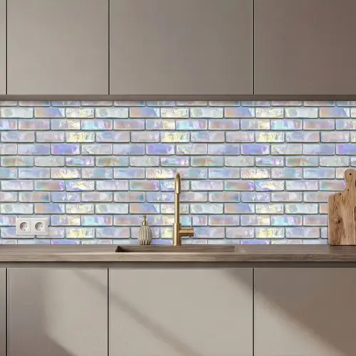 Glimmende - Muur - Stenen keuken achterwand 2 middel 871 zz_3dshopping