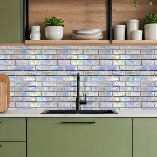 Glimmende - Muur - Stenen keuken achterwand 2 middel 871 -sfeer3