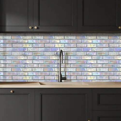 Glimmende - Muur - Stenen keuken achterwand 2 middel 871 -sfeer1