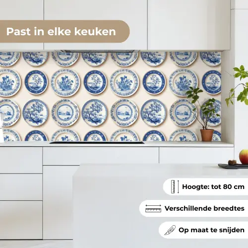 Borden - Bomen - Planten - Blauw keuken achterwand 2 middel 871 -sfeer4_NL