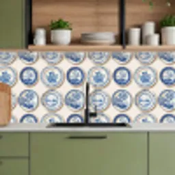 Borden - Bomen - Planten - Blauw keuken achterwand 2 middel 871 -sfeer3