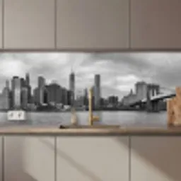 Skyline - Brug - Gebouwen - Kleurloos keuken achterwand 2 middel zz_3dshopping