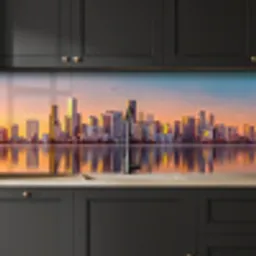 Skyline - Gebouwen - Steden keuken achterwand 2 middel -sfeer1