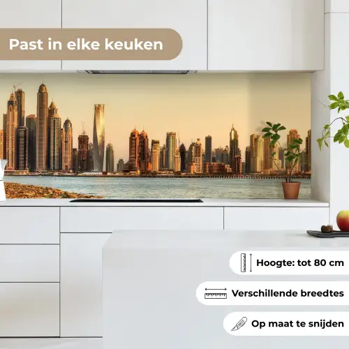 Skyline - Kanaal - Wolkenkrabbers keuken achterwand 2 middel -sfeer4_NL