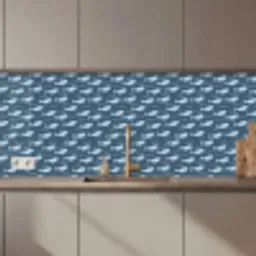 Klein - Oceaan - Golven - Blauw keuken achterwand 2 middel 871 zz_3dshopping