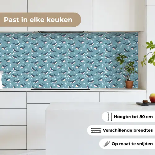 Klein - Oceaan - Walvis - Zeester keuken achterwand 2 middel 871 -sfeer4_NL