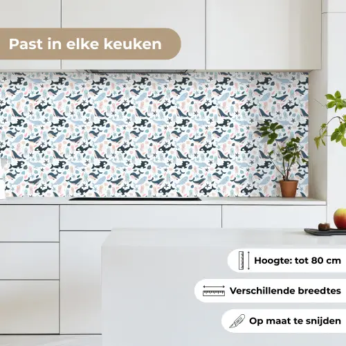 Klein - Oceaan - Walvissen - Octopus keuken achterwand 2 middel 871 -sfeer4_NL