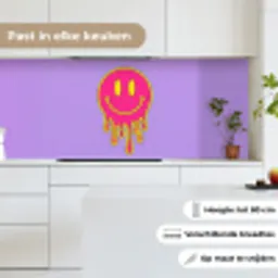 Smiley - Drip - Neon keuken achterwand 2 middel -sfeer4_NL