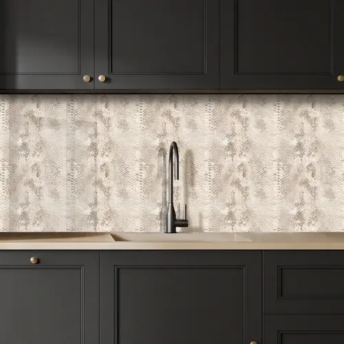 Slang - Patroon - Beige keuken achterwand 2 middel 871 -sfeer1