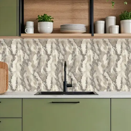 Slang - Patroon - Taupe keuken achterwand 2 middel 871 -sfeer3