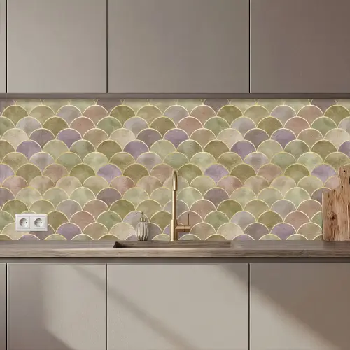 Zacht - Goud - Kleurrijk keuken achterwand 2 middel 871 zz_3dshopping