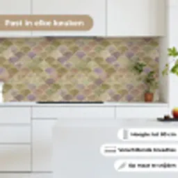 Zacht - Goud - Kleurrijk keuken achterwand 2 middel 871 -sfeer4_NL