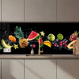 Splash - Fruit - Zwart keuken achterwand 2 middel zz_3dshopping