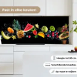 Splash - Fruit - Zwart keuken achterwand 2 middel -sfeer4_NL
