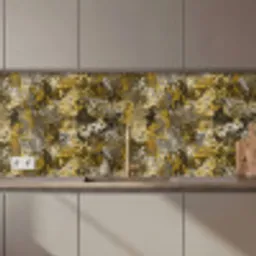 Vlekken - Zwart - Geel - Roest keuken achterwand 2 middel 871 zz_3dshopping