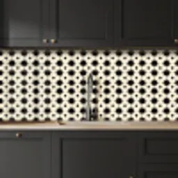 Stervormen - Geometrisch - Zwart keuken achterwand 2 middel 871 -sfeer1