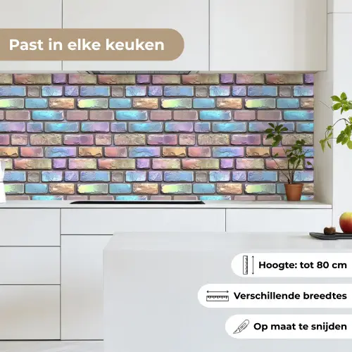 Stenen - Regenboog - Metallic keuken achterwand 2 middel 871 -sfeer4_NL