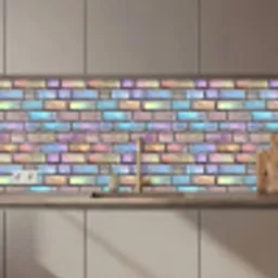 Stenen - Regenboog - Metallic keuken achterwand 2 middel 871 zz_3dshopping