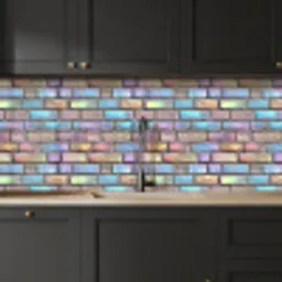 Stenen - Regenboog - Metallic keuken achterwand 2 middel 871 -sfeer1