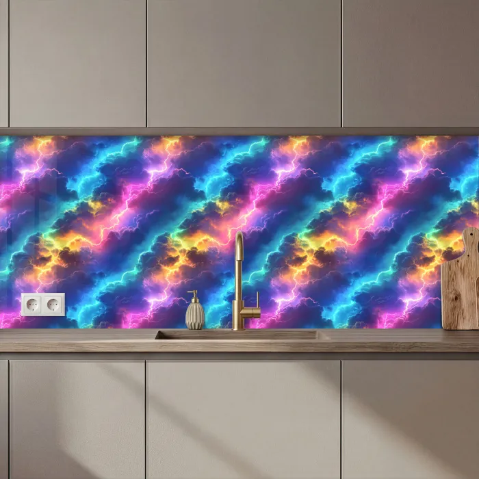 Storm - Bliksem - Regenboog keuken achterwand 2 middel 871 zz_3dshopping