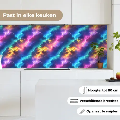 Storm - Bliksem - Regenboog keuken achterwand 2 middel 871 -sfeer4_NL